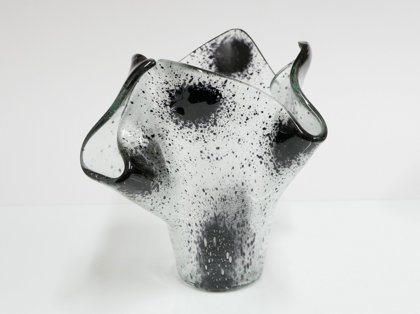 Vase transparent schwarz