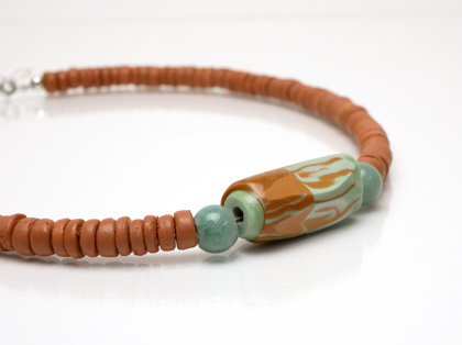 Glas und Kokosnuss braun-grün